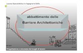 abbattimento delle Barriere Architettoniche Archivio ...€¦ · Le caratteristiche prestazionali degli spazi sono ricollegate a quelle del D.M. 236/89. Si unificano gli ambiti PUBBLICO