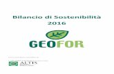 Bilancio di Sostenibilità 2016 - Geofor€¦ · Abbiamo inoltre deciso di realizzare questa edizione del Bilancio di Sostenibilità in quanto nel 2016 l’azio-nariato è conﬂuito