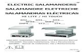 ELECTRIC SALAMANDERS SALAMANDRE ELETTRICHE · PDF file To connect the unit to the mains, thread the cable type H07RN-F (cut down to the right length) through the hole on the back of