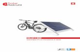 SOLAR E-BIKE · ricarica fino a 3 e-bike contemporaneamente ripiegabile per trasporto e stoccaggio ottimale inclinazione del modulo pv a 30° optional: pompa elettrica