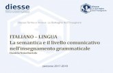 ITALIANO LINGUA La semantica e il livello comunicativodiesse.org/cm-files/2017/12/09/italianolingua2017-presentazione... · il mio gatto salta sulla vecchia poltrona articolo aggettivo