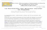 Revista Electrónica Interuniversitaria de FORMACION del ... · La formación del director escolar en España 20/10/08 23:52