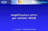 Amplificatori ottici per sistemi WDMgaem.tlc.unipr.it/gestione/userfiles/File/Cucinotta/... · 2012. 10. 30. · Amplificatori ottici: a cosa servono ? •Il guadagno dell’OA compensa