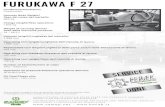 FURUKAWA F 27 - Samep Tools · FURUKAWA F 27 Conditions/ Condizioni : Used/ Usato Hammer Body Weight/ Peso del corpo del martello: 960 kg Charge weight/Peso operativo: 1.925 kg Weight