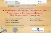 Firenze, 6 Novembre 2018 Combustori di Micro Turbine a Gas ... · Combustori di Micro Turbine a Gas Alimentati a Syngas o Miscele Gas Naturale –Idrogeno Maria Cristina CAMERETTI