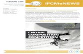 IFCMeNEWS · Il concorso è dedicato a composizioni corali a cappella (SATB o suddivise fino ad 8 parti, SSAATTBB) di una durata massima di 5 minuti, specificamente per cori di livello