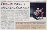 Quotidiano di Puglia - 22 luglio 2017€¦ · "Una chitarra in frack-Omaggio a Do- menico Modugno". Paradiso, pugliese, classe 1964, con- certñsta, compositore, autore e didatta,