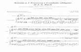 Sonata a 1 Traversa e Cembalo obligato di J. S. Bach · J. S. BACH 1685 -1750 Ricostruzione di Ubaldo Di Gregorio batt. 63-100 in base alle 62 battute esistenti. (Sonata in La Maggiore