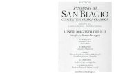 6ª EDIZIONE Festival di SAN BIAGIO · F. MOMpOU Cancion y Danza n.6 F. LISzT Venezia-Napoli from “Years of p ilgrimage” Gondoliera. Canzone. Tarantella C. DEBUSSY Studio n.1