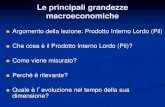 Le principali grandezze macroeconomiche · 2019. 4. 12. · L’economia italiana è circa 1/9 di quella statunitense. 2) ... tributi ricorrendo a ... LE SFERE DELL’ECONOMIA CONSUMO