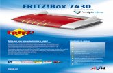 AVM FRITZBox 7430 IT - VoipVoice...menti regolari e gratuiti e il pluripremiato servizio di assistenza telefonica o per e-mail. * Valore lordo. La velocità eﬀetiva dei dati è al