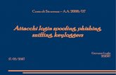 Attacchi login spoofing, phishing, sniffing, keyloggersmargara/page2/page6/page25/assets/lughi.pdf · Attacchi login spoofing, phishing, sniffing, keyloggers Giovanni Lughi 261607