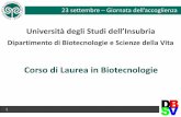 Università degli Studi dell’Insubria · 2019. 9. 26. · Francesco Acquati I colori delle Biotecnologie Per capire meglio cosa sono le Biotecnologie e gli ... È possibile contattare