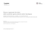 Elenco regionale fornitori delle aziende agrituristiche delle Sardegna · Elenco regionale fornitori delle aziende agrituristiche delle Sardegna Allegato alla determinazione n. 213/2013