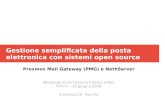 Gestione semplificata della posta elettronica con sistemi ......Gestione semplificata della posta elettronica con sistemi open source Proxmox Mail Gateway (PMG) e NethServer Workshop