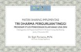 MATERI SHARING IMPLEMENTASI TRI DHARMA ...piaud.uin-suka.ac.id/media/dokumen_akademik/43_20201112...2020/11/12  · MATERI SHARING IMPLEMENTASI TRI DHARMA PERGURUAN TINGGI PROGRAM