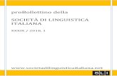 proBollettino della SOCIETÀ DI LINGUISTICA ITALIANA...e-mail: isabella.chiari@uniroma1.it Comitato Esecutivo: Francesca Masini (fino al 31/12/2018) ,