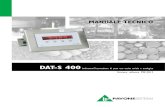 Manuale DAT-S 400 SW13012 - ... MANUALE TECNICO DAT-S 400 Indicatore/Trasmettitore di peso con uscita