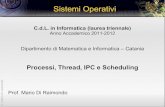 sistemi operativi · 2012. 4. 17. · Sistemi Operativi C.d.L. in Informatica (laurea triennale) Anno Accademico 2011-2012 Dipartimento di Matematica e Informatica – Catania Processi,