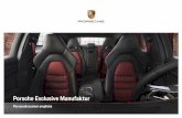 Porsche Exclusive Manufaktur · 2020. 5. 1. · 8 Personalizzazioni | Porsche Exclusive Manufaktur 1 I pacchetti sono disponibili per tutte le gamme, in tutti i colori della pelle