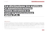 Rivista Italiana di Public Management - La distinzione tra politica e amministrazione ... · 2019. 3. 14. · Tutti gli atti del Re presentavano la controfirma del ministro, non con