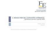 IL BANDO FREE DELLA REGIONE LOMBARDIA...Regione Lombardia (POR FESR 2014-2020), nell’Asseprioritario IV «Sostenere la transizione energetica verso un’eonomiaa basse emissioni