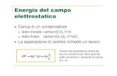 Energia del campo elettrostatico - INFN Bolognabruni/didattica/Esercizi_2011/8... · 2011. 11. 2. · Energia del campo elettrostatico Carica di un condensatore stato iniziale: carica=(0,0),