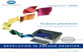 Colore premium - Konica Minolta · 2006. 10. 16. · Sistemi operativi compatibili Windows®: Server 2003, XP, 2000, NT 4.0, ME, 98SE ... Cartucce toner sostitutive: Standard: ciano,
