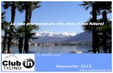 Presentazione standard di PowerPoint - ClubIN Ticinoclubinticino.ch/wp-content/uploads/2016/01/Presentazione...11 LE TAPPE DELL’ASSOCIAZIONE CLUBIN TICINO • 17 Novembre 2014 –