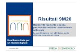 Risultati 9M20 - Intesa Sanpaolo Group...Si applicano gli stessi payout ratio quando si considera la combinazione con UBI Banca, escludendo per il 2020 la componente del Risultato