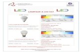 LAMPADE A LED E27 - Saracomsaracom.it/documenti/LedE27.pdf · 2015. 3. 26. · SARACOM s.r.l. SEDE LEGALE E OPERATIVA: VIa Fiordaliso 40, 20095 Cusano Milanino (Mi) Tel. 02-6133932
