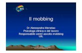 Il mobbing - uniroma1.it · 2017. 1. 17. · Il consigliere esamina il caso per verificarne l’attinenza Il consigliere assume ogni utile iniziativa per la risoluzione del problema.