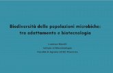 Biodiversità delle popolazioni microbiche: tra adattamento e biotecnologiaconvegni.unicatt.it/meetings_darwin_09_presentazione... · 2015. 2. 23. · Gli Archea sono fonte di sostanze