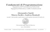 Fondamenti di Programmazione - Appunti di INFORMATICA · 2014. 3. 9. · Docente: A. Saetti Fondamenti di Programmazione - Università degli Studi di Brescia A.A. 2013/2014 2 Esercizi