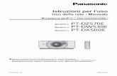 Istruzioni per l’uso - Panasonic · 2013. 1. 8. · Istruzioni per l’uso Uso della rete - Manuale Proiettore DLP™ Uso commerciale TQBJ0353(I) Modello n. PT-DZ570E Modello n.