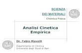Analisi Cinetica Empiricapuccini.chimica.uniba.it/~mavelli/Didattica/ChimicaFisica/PDF/Lezione_14.pdfAnalisi Cinetica Empirica Attraverso l’analisi delle osservabili sperimentali