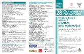 matematica 2014-pigh 3 ante...10:30-11:15 Anna Cerasoli (scrittrice, L'Aquila): Fiat)e e numeri 11:15-12:00 Silvia Medica e Mariangela Ruisi (GRiM, Palermo . Rappresentazioni semiotiche