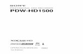 PROFESSIONAL DISC RECORDER PDW-HD1500 - Adcom MAN IT.pdf · PDW-HD1500 supporta i Professional Disc dual-layer (50 GB). Quando si utilizzando questi dischi, questo apparecchio registra