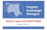 RUOLO della SPLENECTOMIA - ER Congressi · 2020. 9. 29. · La splenectomia laparoscopia rappresenta una valida alternativa nel paziente con età > 60 anni non responsivo o non trattabile