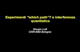 Esperimenti “which path”? e interferenza quantistical-esperimento-piu-bello-della-fisica.bo.imm.cnr.it... · 2021. 1. 17. · L’interferenza è una conseguenza di tale principio
