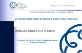 Dott.ssa Elisabetta Casella · Dott.ssa Elisabetta Casella Le peculiarità della revisione delle nano-imprese Brescia – 24 novembre 2020 Commissione Consultiva Revisione Legale