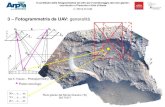 3 Fotogrammetria da UAV: generalità - ARPA · PDF file 2018. 3. 1. · 3 –Fotogrammetria da UAV: qualità dei prodotti La precisione della posizione plano-altimetrica di ogni punto