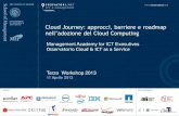 Cloud Journey: approcci, barriere e roadmap nell’adozione ... … · Cloud Journey: approcci, barriere e roadmap nell’adozione del Cloud Computing 11 Aprile 2013 Executive Summary