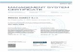 MANAGEMENT SYSTEM CERTIFICATE · 2019. 12. 30. · Lack of fulfilment of conditions as set out in the Certification Agreement may render this Certificate invalid. DNV GL Business