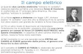 Il campo elettrico - University of Cagliari · 2020. 7. 28. · Il campo elettrico Supponiamo che una carica q di segno opposto entri all’interno del campo generato da Q; essa subisce