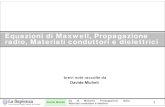 Equazioni di Maxwell, Propagazione radio, Materiali ... · Davide Micheli Eq di Maxwell, Propagazione libera, materiali conduttori e dielttrici 2 Agenda: • Equazioni di Maxwell