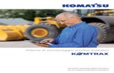 Sistema di monitoraggio wireless Komatsu...Komatsu CARE offre una serie di vantaggi davvero unici: per i primi 3 anni o le prime 2.000 ore di funzionamento, copre la manutenzione ordinaria