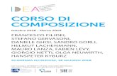 CORSO DI COMPOSIZIONE - International Divertimento Ensemble …idea.divertimentoensemble.it/.../04/CorsoComposizione_04.pdf · 2018. 4. 26. · CORSO DI COMPOSIZIONE SCaDENZa ISCRIZIONI,