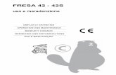 FRESA 42 - 42S manuale fresa 42.pdf · 2020. 10. 5. · 1 GOLDONI S.p.A. Sede Leg. e Stab.: 41012 MIGLIARINA DI CARPI - MODENA - ITALY Telefono 0522 640111 Fax 0522 699002