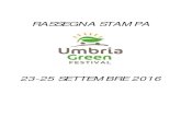 RASSEGNA STAMPA - Umbria Green Festival · 2017. 6. 12. · Franco Brizzo Si terrà a Terni dal 23 al 25 settembre la prima edizione dell't)mbria Green Festival , promosso da Umbria